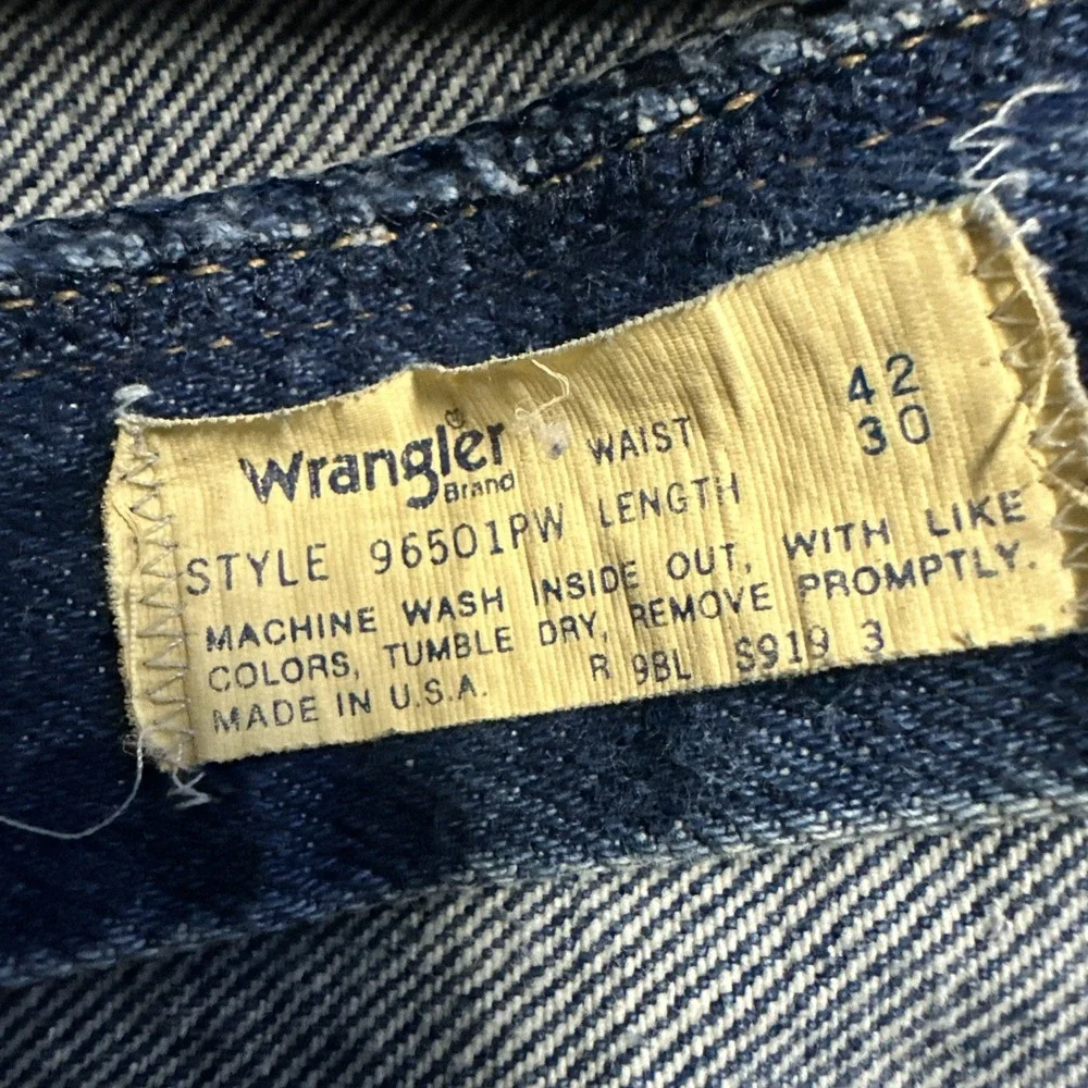 Vintage 90s Wrangler Five Star Regular‎ Fit Mens Size 42x30 MADE IN USA